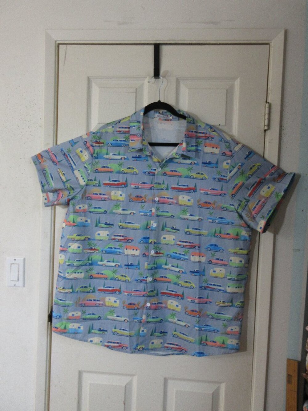 Woven button down short sleeve shirt by MISSLOOK size 3x